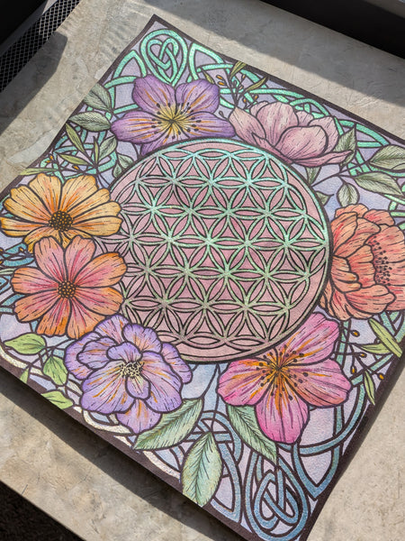 Watercolor Original: Flower Of Life