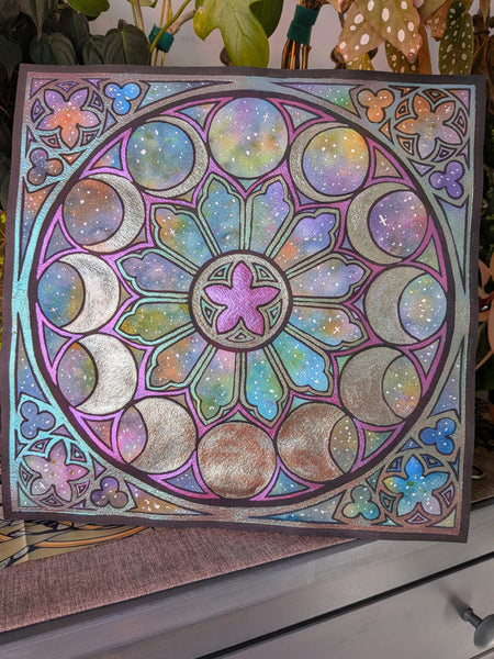 Watercolor Original: Lunar Wheel (Celestial)