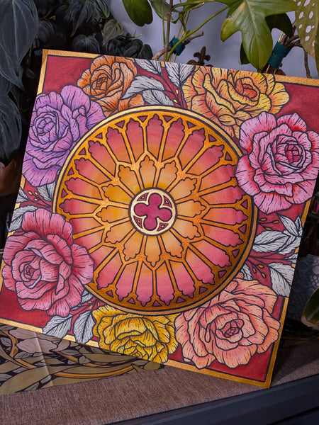 Watercolor Original: Rose Window