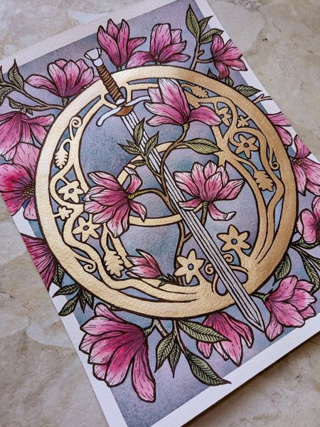 Watercolor Original: Chalice Well