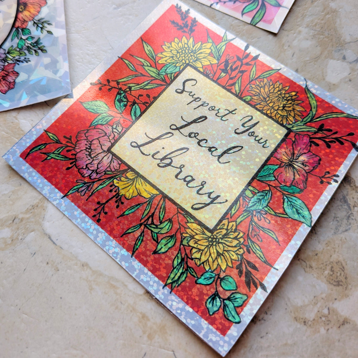 Sticker: SUPPORT THE LIBRARY – Sihaya and Company