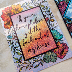 Sticker: HOMOPHOBES GTFO – Sihaya and Company